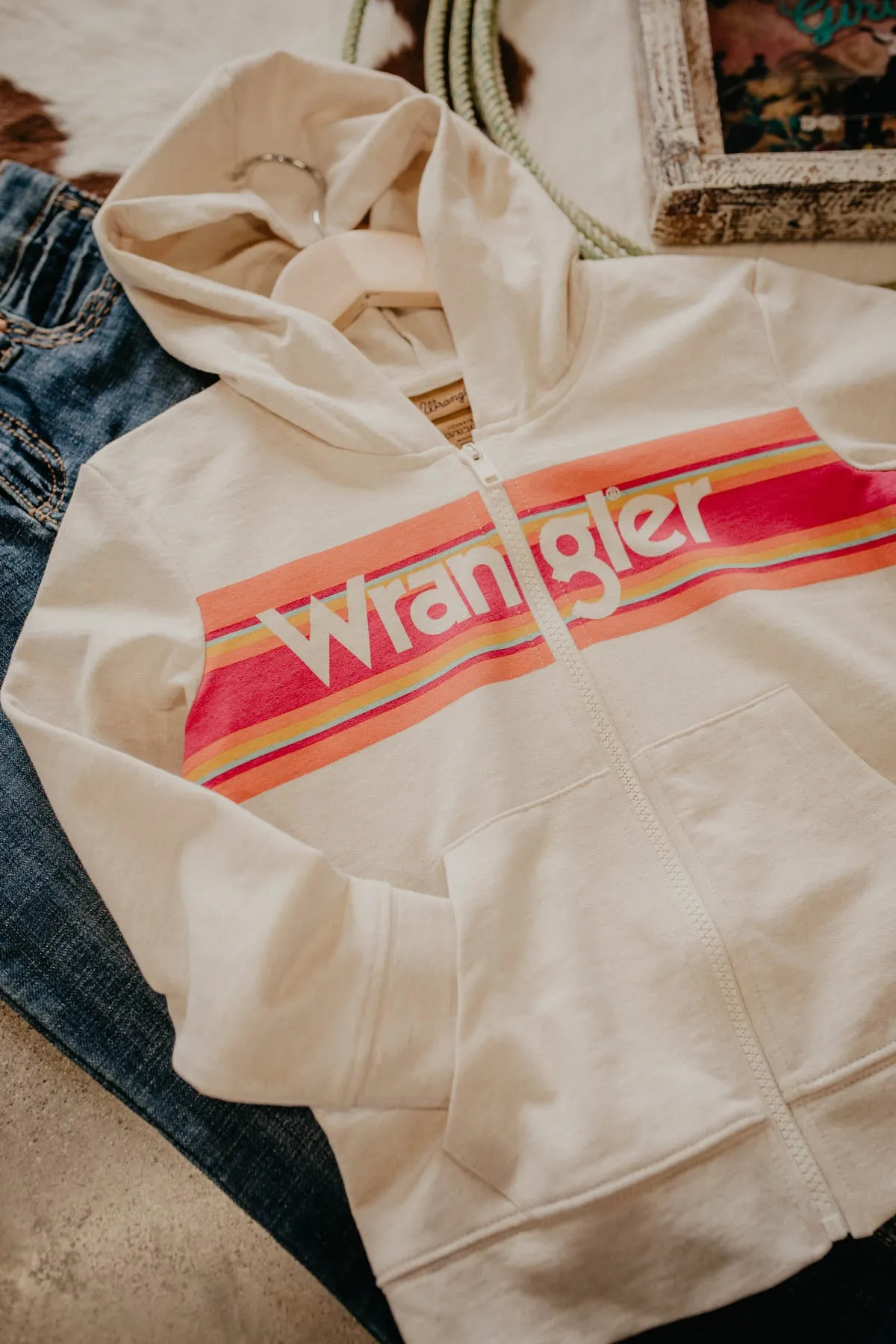 Girl's Wrangler Logo Zip Sweater (M ONLY)