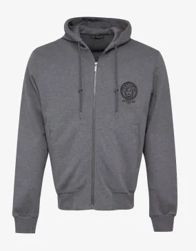 Grey Medusa Embroidery Hoodie