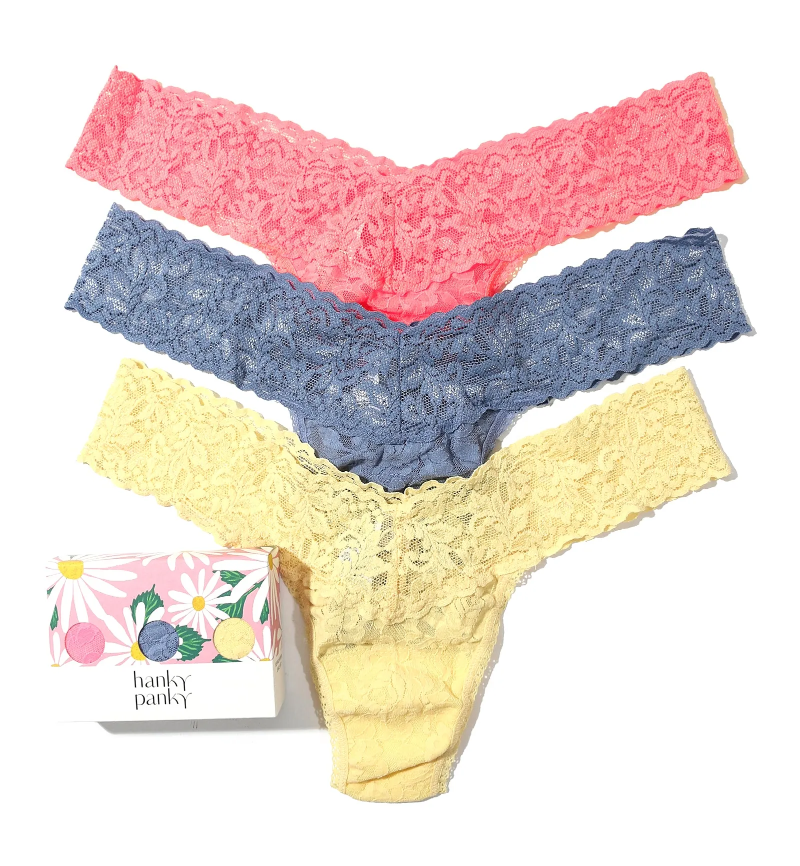 Hanky Panky 3-PACK Signature Lace Low Rise Thong (49113PK) - Hello Spring