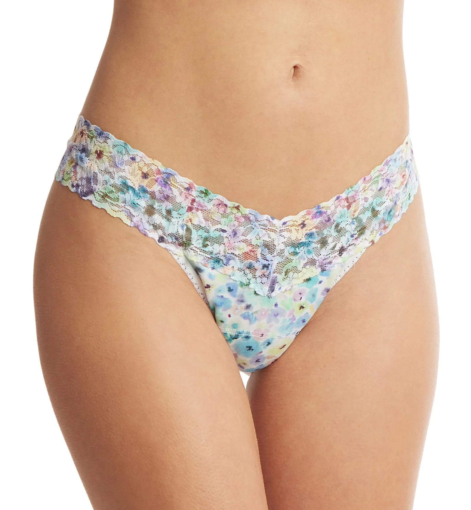 Hanky Panky Printed Supima Cotton Low Rise Thong (PR891581) - Wishful Thinking