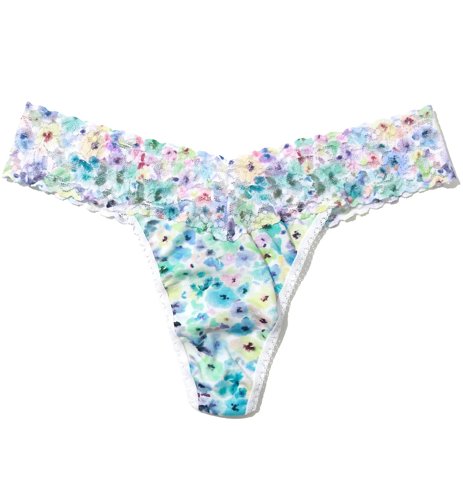 Hanky Panky Printed Supima Cotton Low Rise Thong (PR891581) - Wishful Thinking