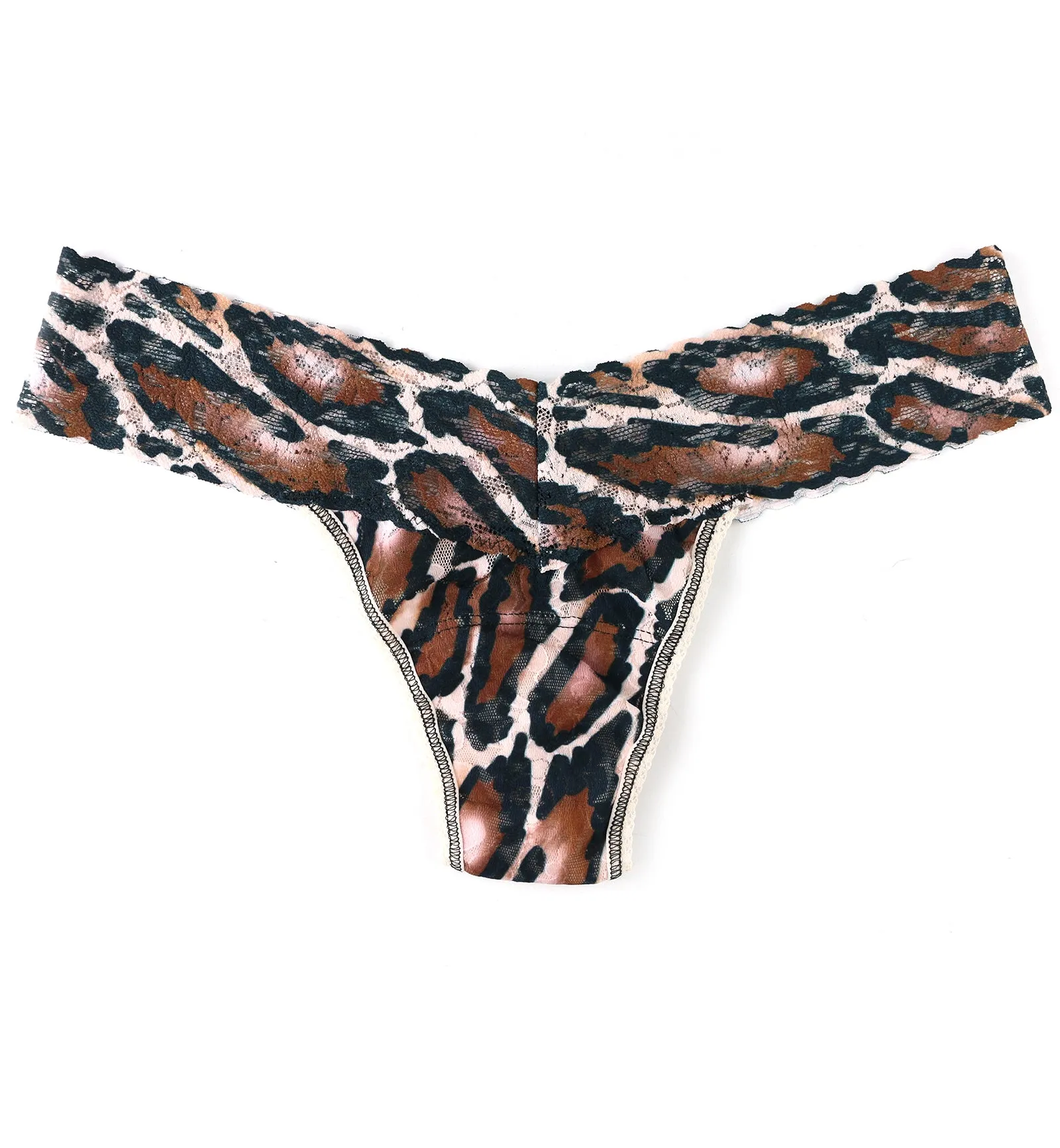 Hanky Panky Signature Lace Printed Low Rise Thong (PR4911P) - Natural Rhythm