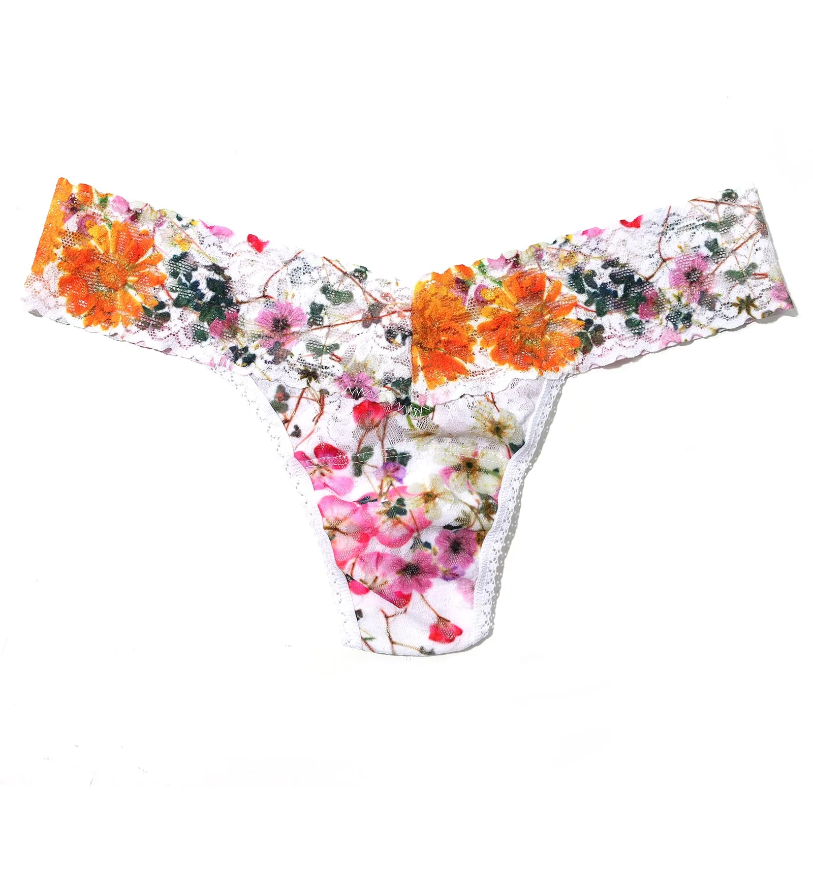 Hanky Panky Signature Lace Printed Low Rise Thong (PR4911P) - Pressed Bouquet