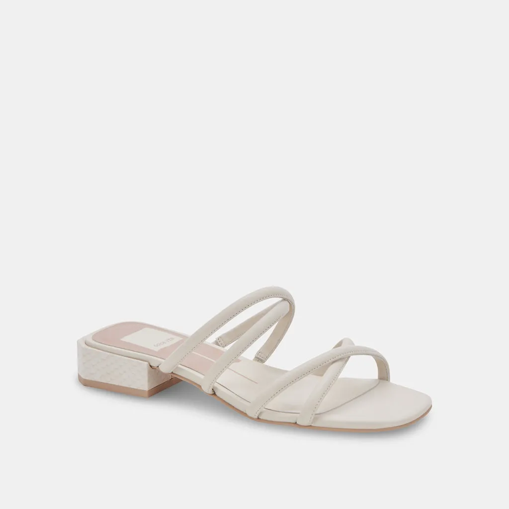 HAPI Sandals Ivory Leather | Ivory Leather Low Heel Sandals– Dolce Vita 6878060281922