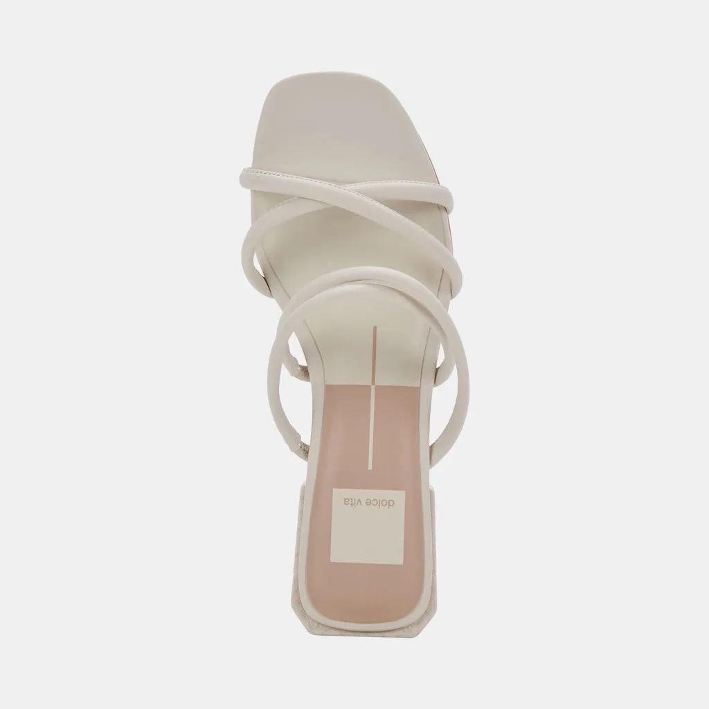 HAPI Sandals Ivory Leather | Ivory Leather Low Heel Sandals– Dolce Vita 6878060281922