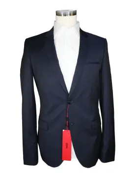 Hugo Boss Sport Coat Dark Blue - Virgin Wool Blazer EU 46 / US 36 L Slim Fit