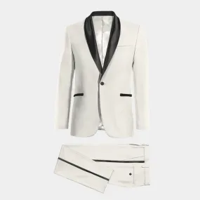 Ivory essential Tuxedo with black shawl lapel