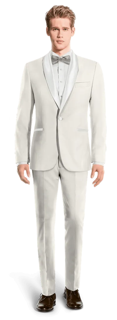 Ivory essential Tuxedo with shawl lapel