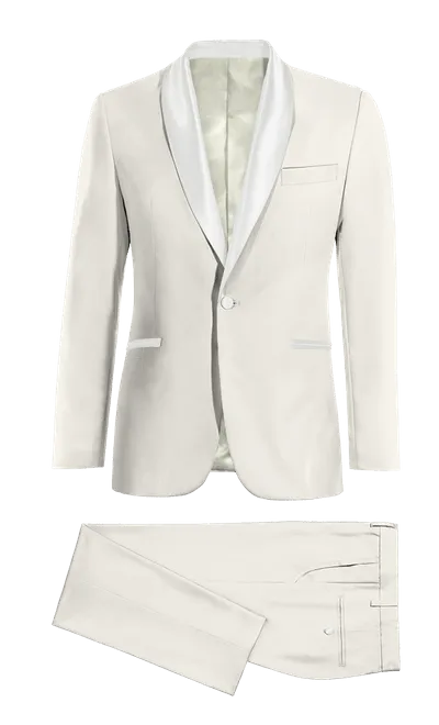 Ivory essential Tuxedo with shawl lapel