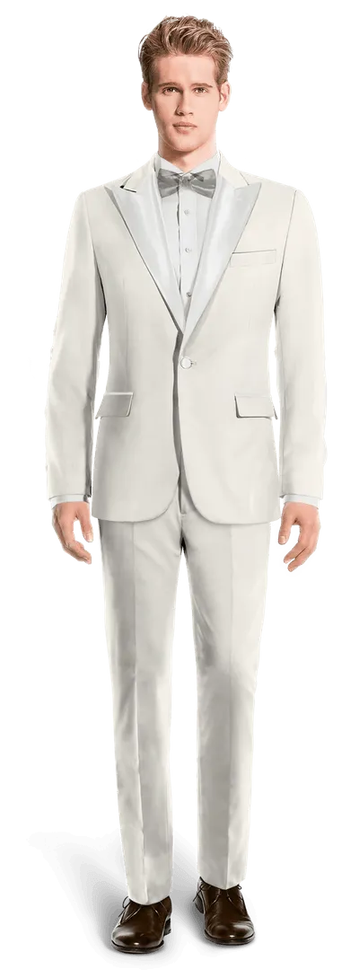 Ivory essential Tuxedo with wide lapel