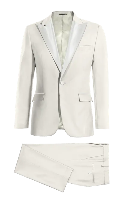 Ivory essential Tuxedo with wide lapel