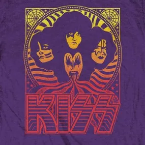 Kiss Gradient Group Purple T-Shirt