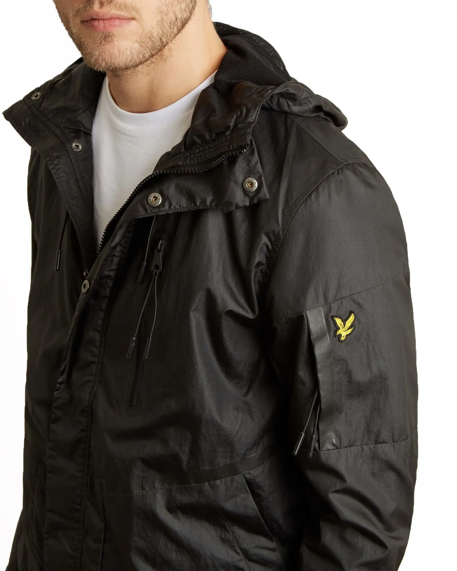 Lyle & Scott Minimal Hooded Zip Through Jacket True Black