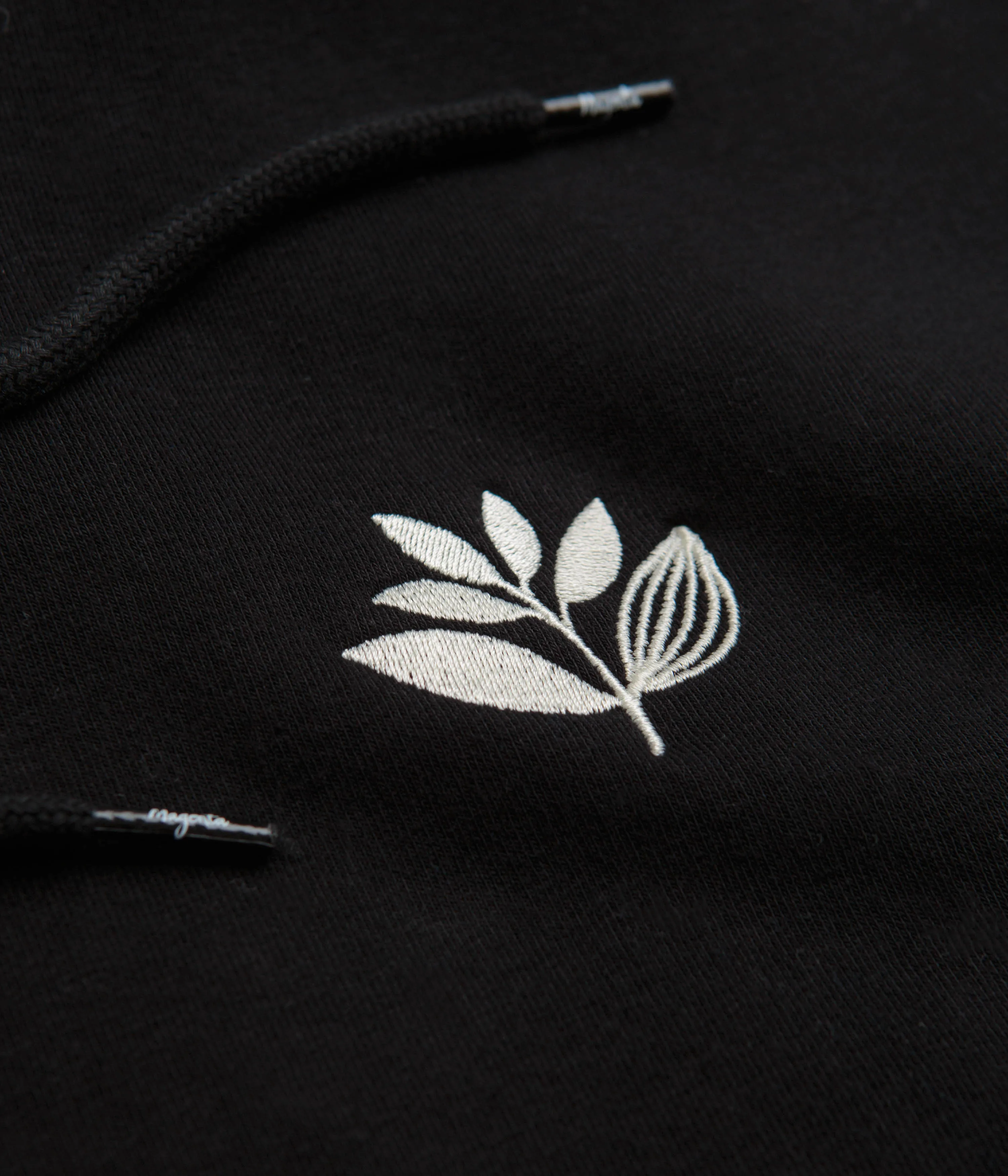 Magenta Cord Plant Hoodie - Black