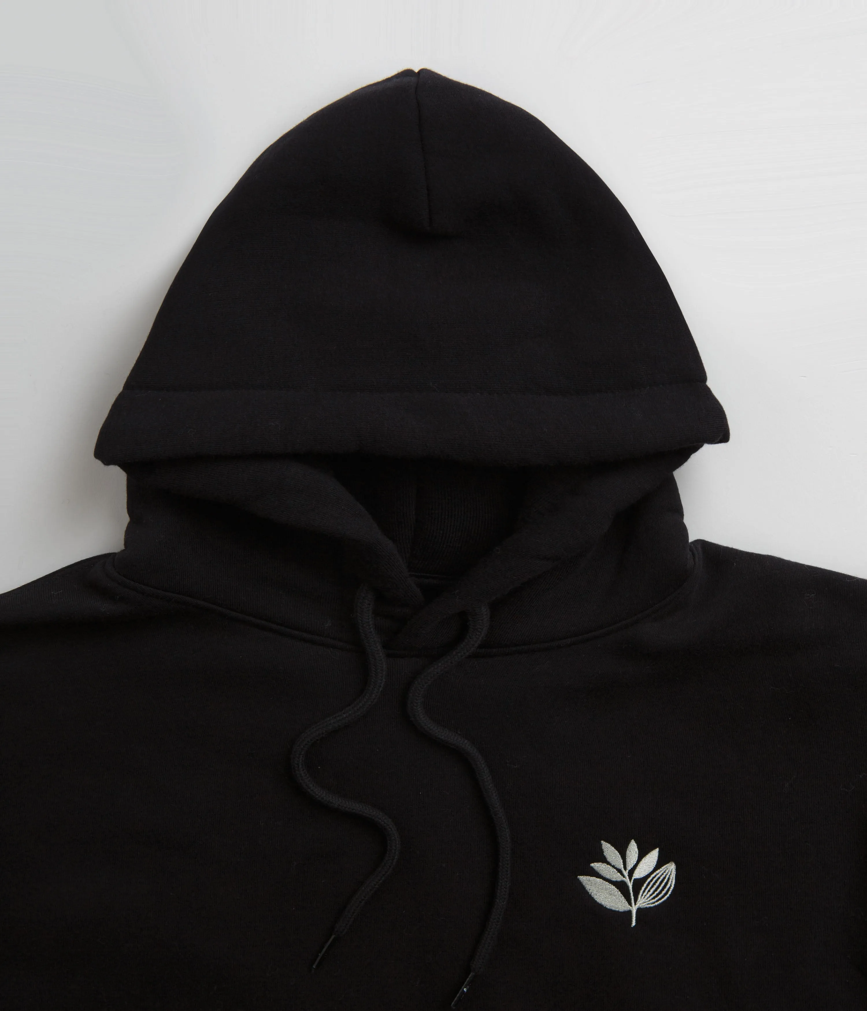 Magenta Cord Plant Hoodie - Black