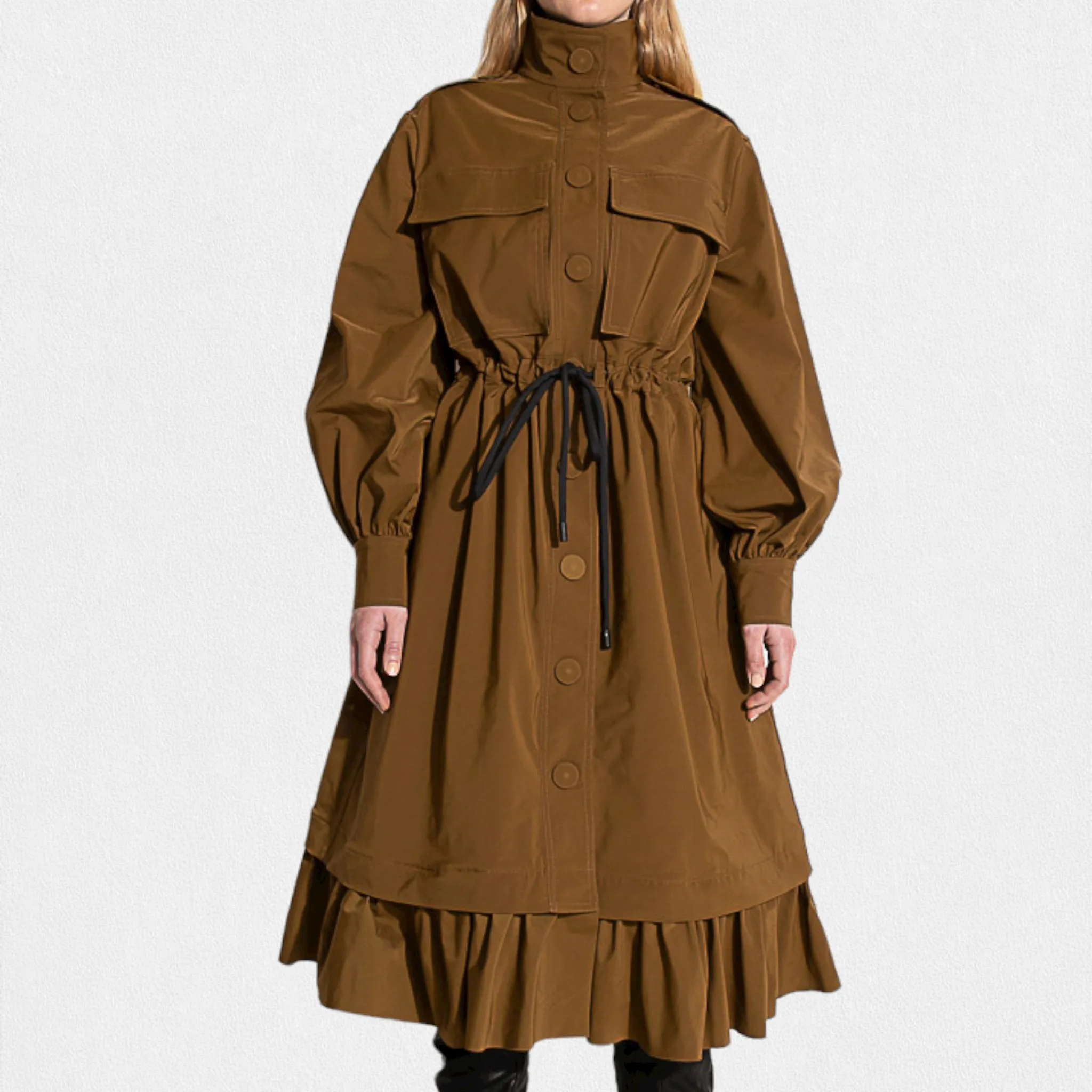 MEIMEIJ - BROWN METALIC TRENCH COAT