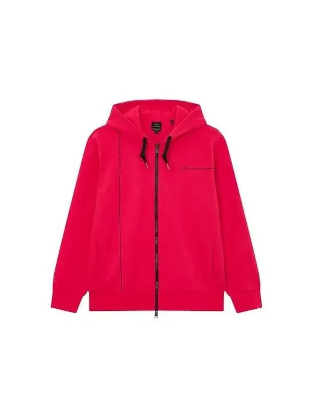 Men s Line Logo Hooded Zip up Red 270300