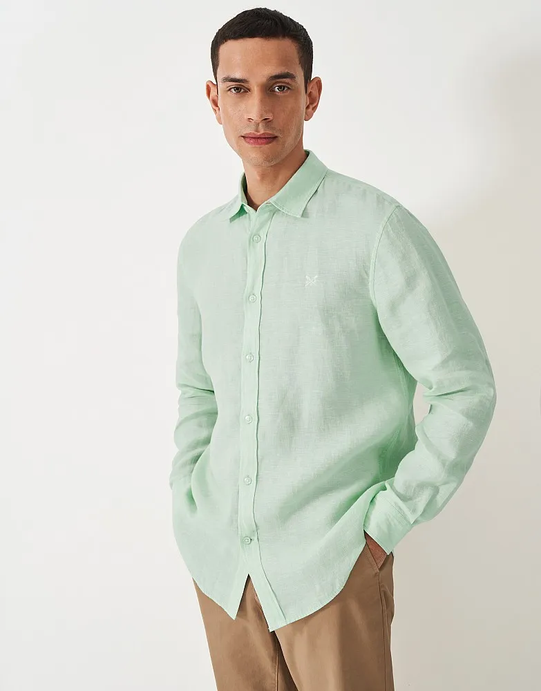 Men's Long Sleeve Linen Shirt from Crew Clothing Company