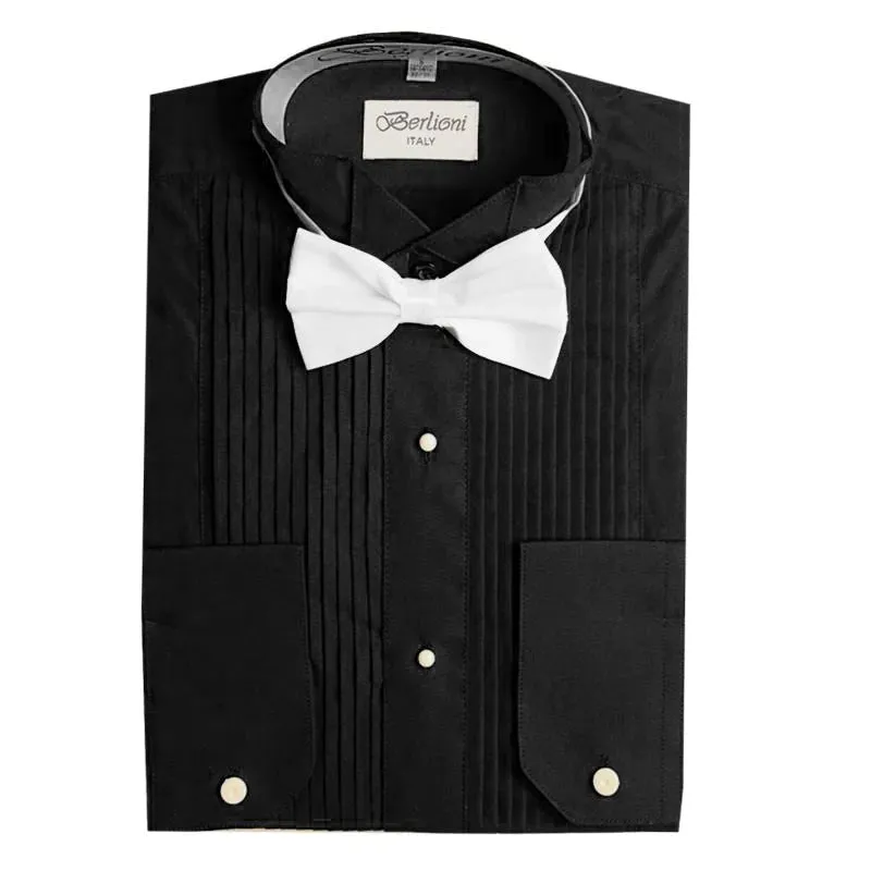 Men's tuxedo dress shirt with bowtie