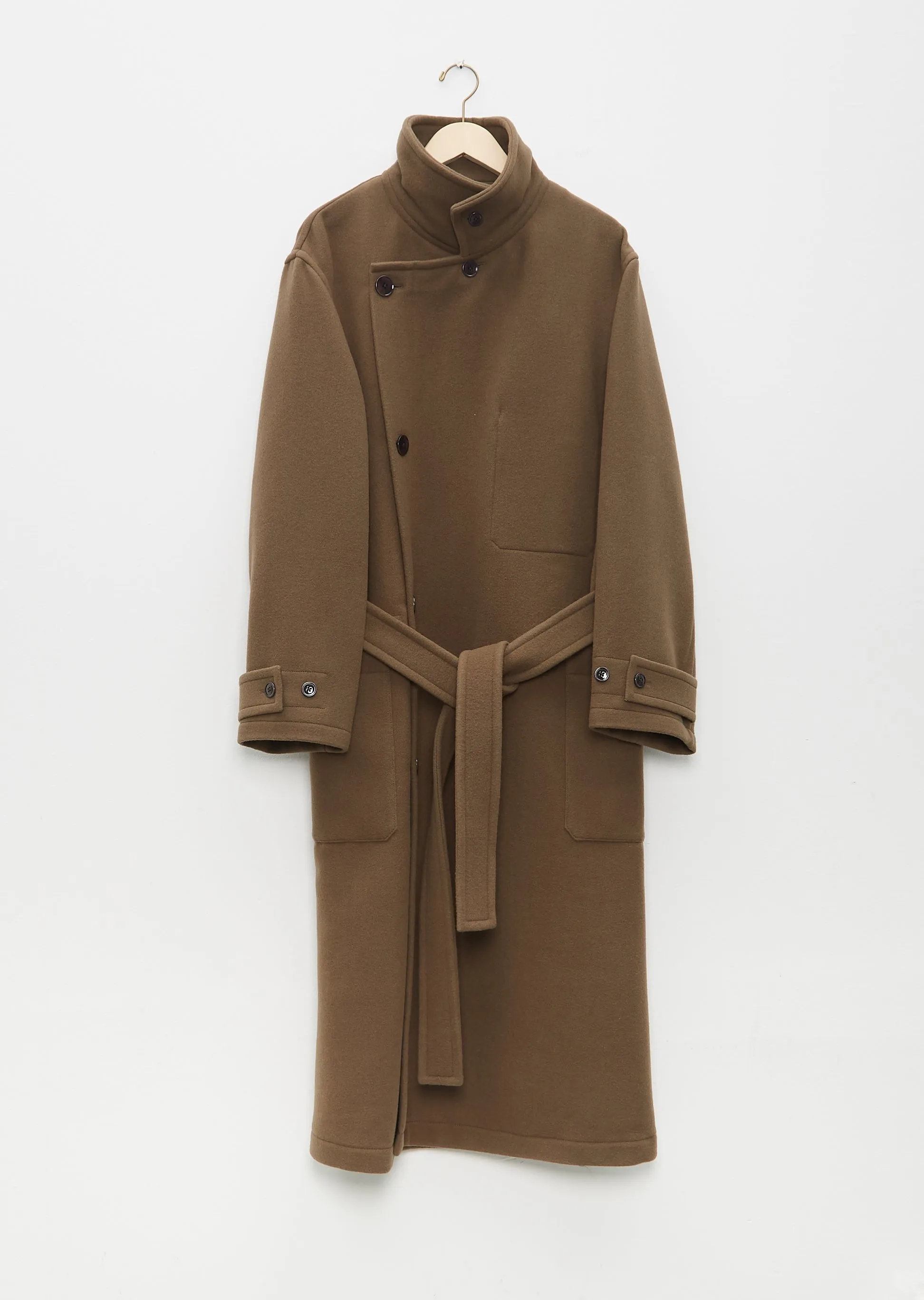 Men's Wrap Coat — Dark Squirrel