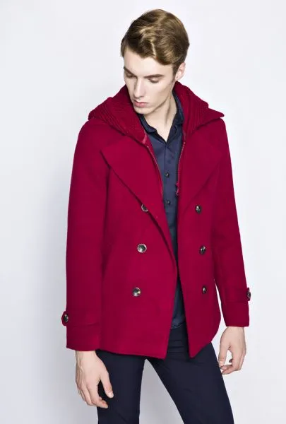 Men's Winter Jacket with Trendy Knit Hood