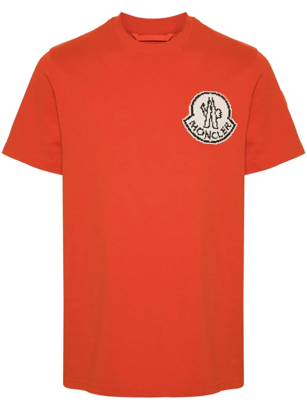 Moncler t-shirt à logo imprimé orange