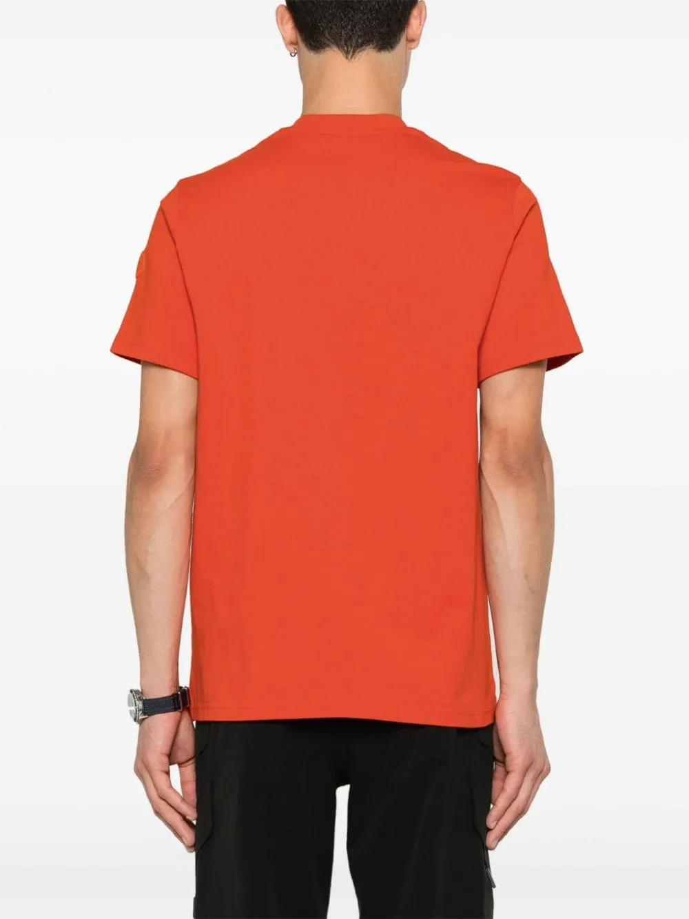 Moncler t-shirt à logo imprimé orange