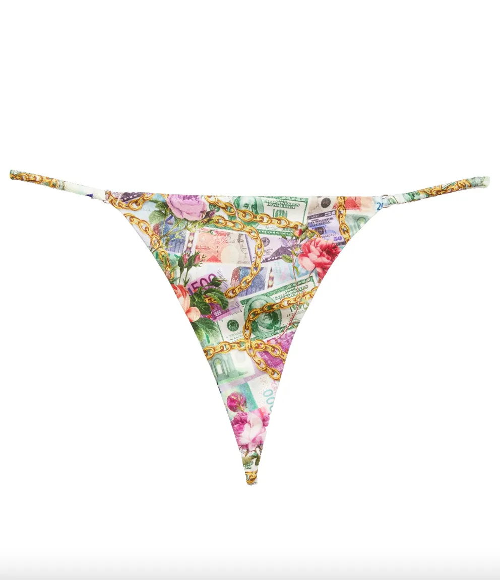 Money Print Lux G-String Luxury Lingerie | Millo