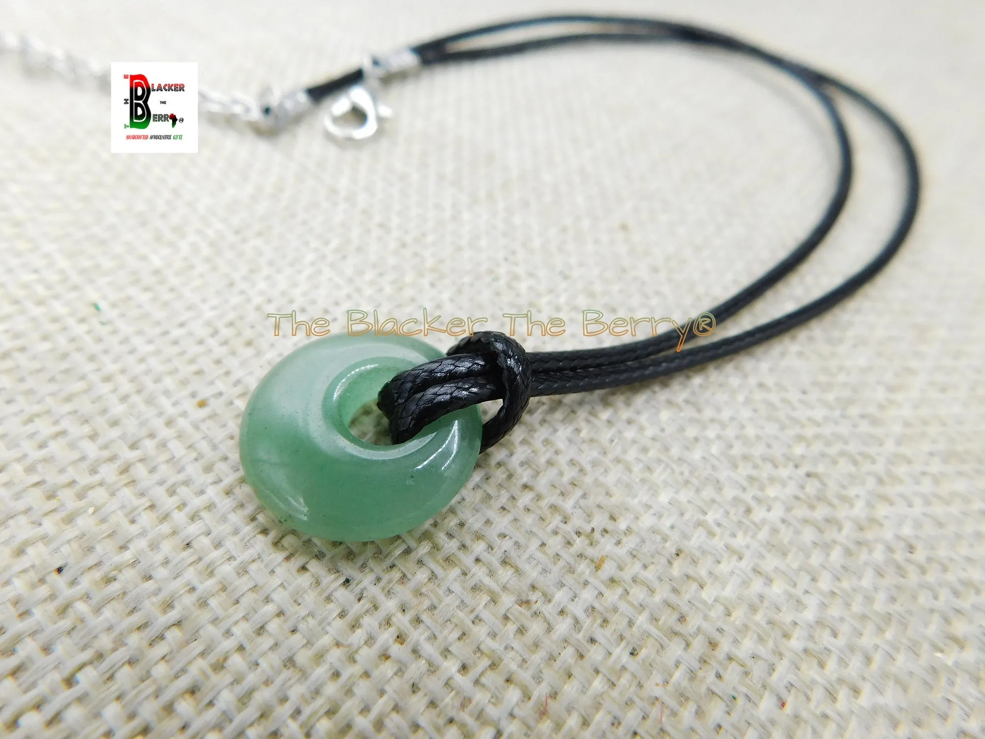 Natural Stone Necklace Green Aventurine Jewelry Adjustable