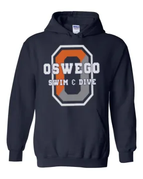 Orange and Grey Oswego Swim & Dive Hoodie