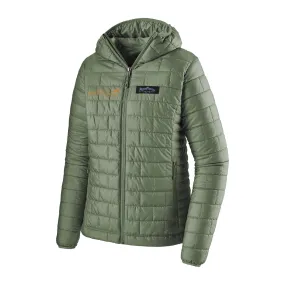 Patagonia Womens MTS Logo Nano Puff Fitz Roy Trout Hoody Hemlock Green