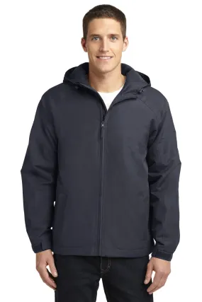 Port Authority Hooded Charger Jacket J327 Battleship Grey