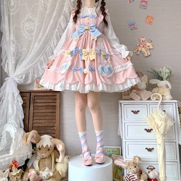 pre order macaroon soy milk lolita JSK dress