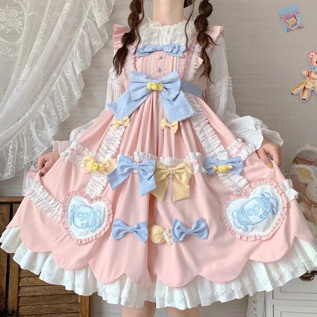 pre order macaroon soy milk lolita JSK dress