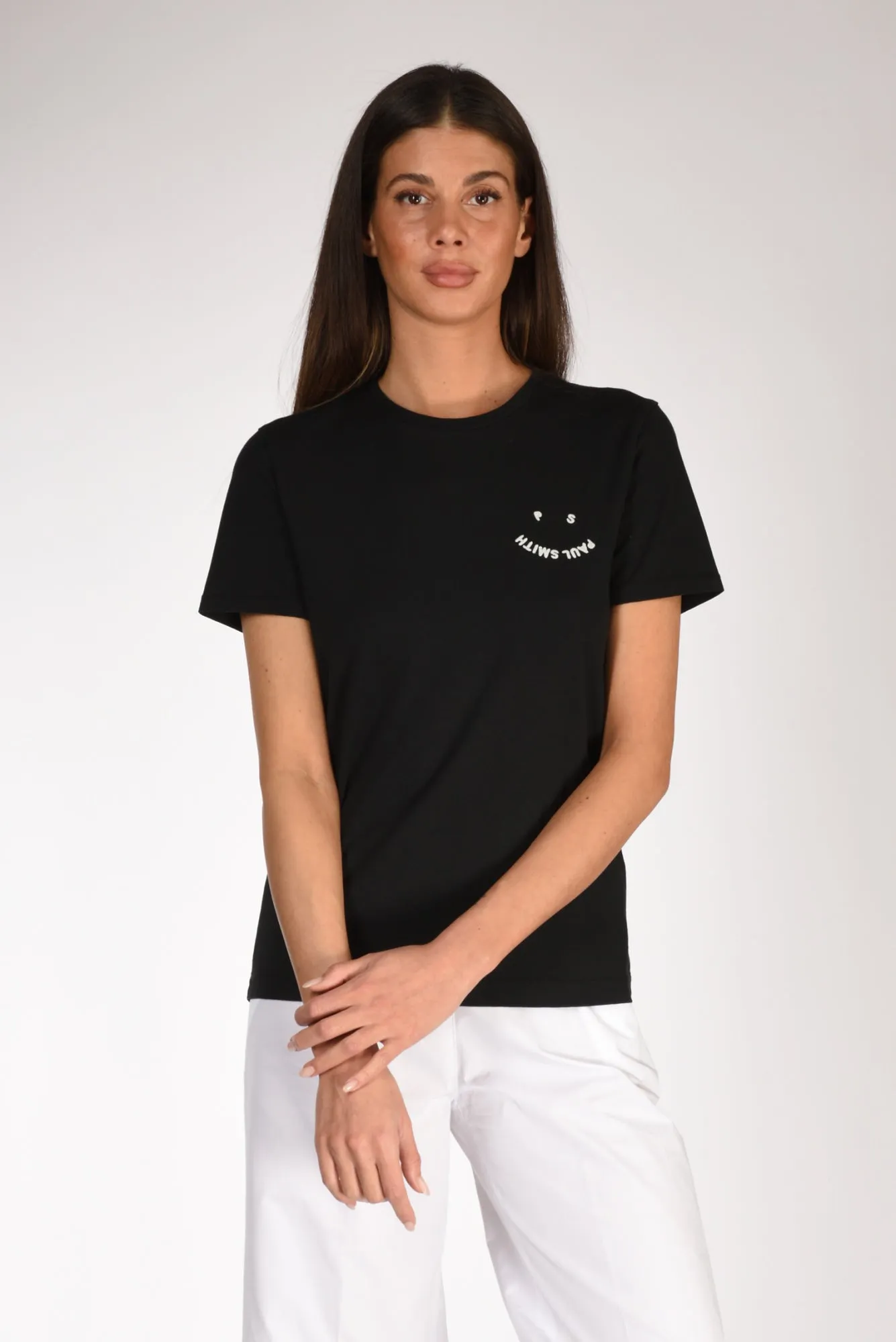 P.s. Paul Smith Tshirt Stampa Nero Donna