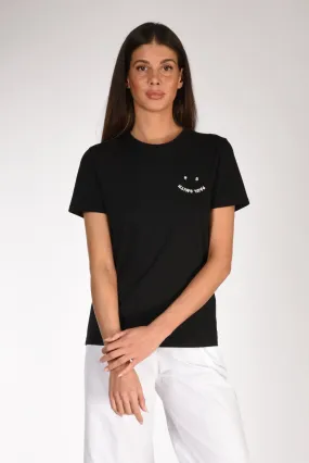 P.s. Paul Smith Tshirt Stampa Nero Donna