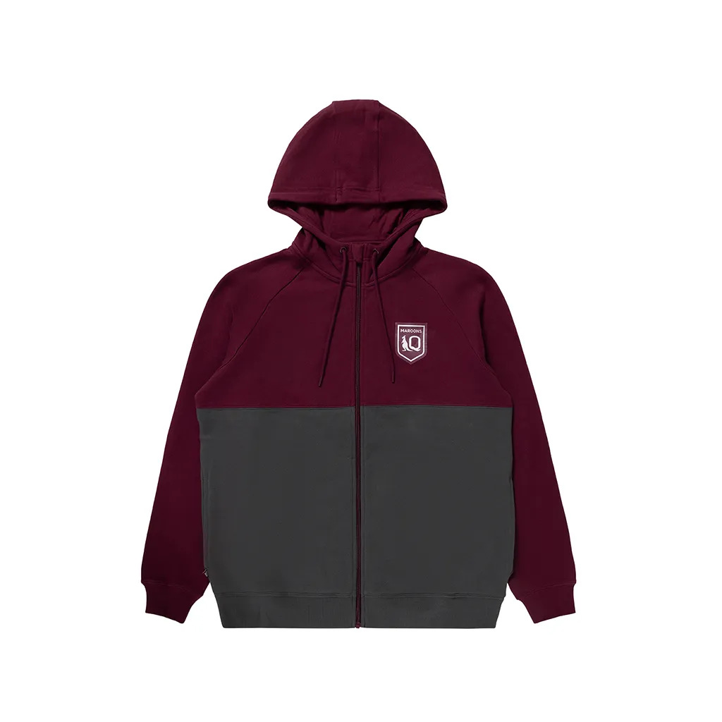 Queensland Maroons Zip Fleece Hoodie Adult