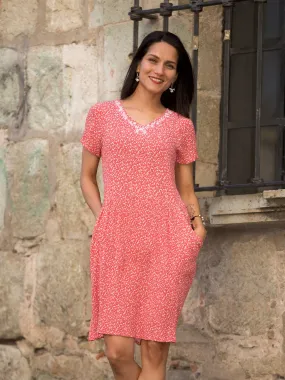 Romina Dress in Coral