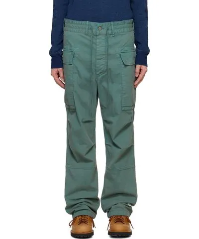 RRL Blue Herringbone Twill Cargo Pants