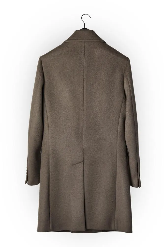 Sergeant Pea Coat - Deep Taupe Wool 465