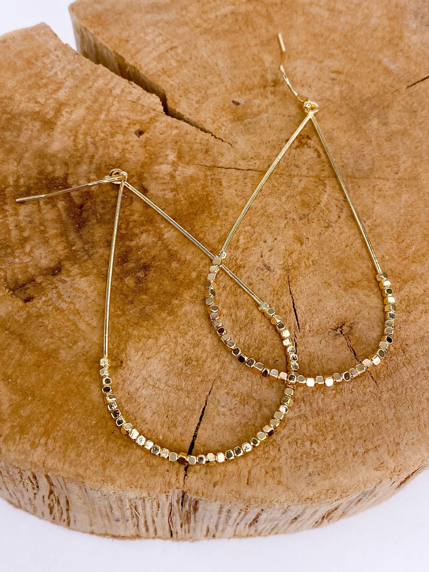 Shimmer Tear Drop Earring