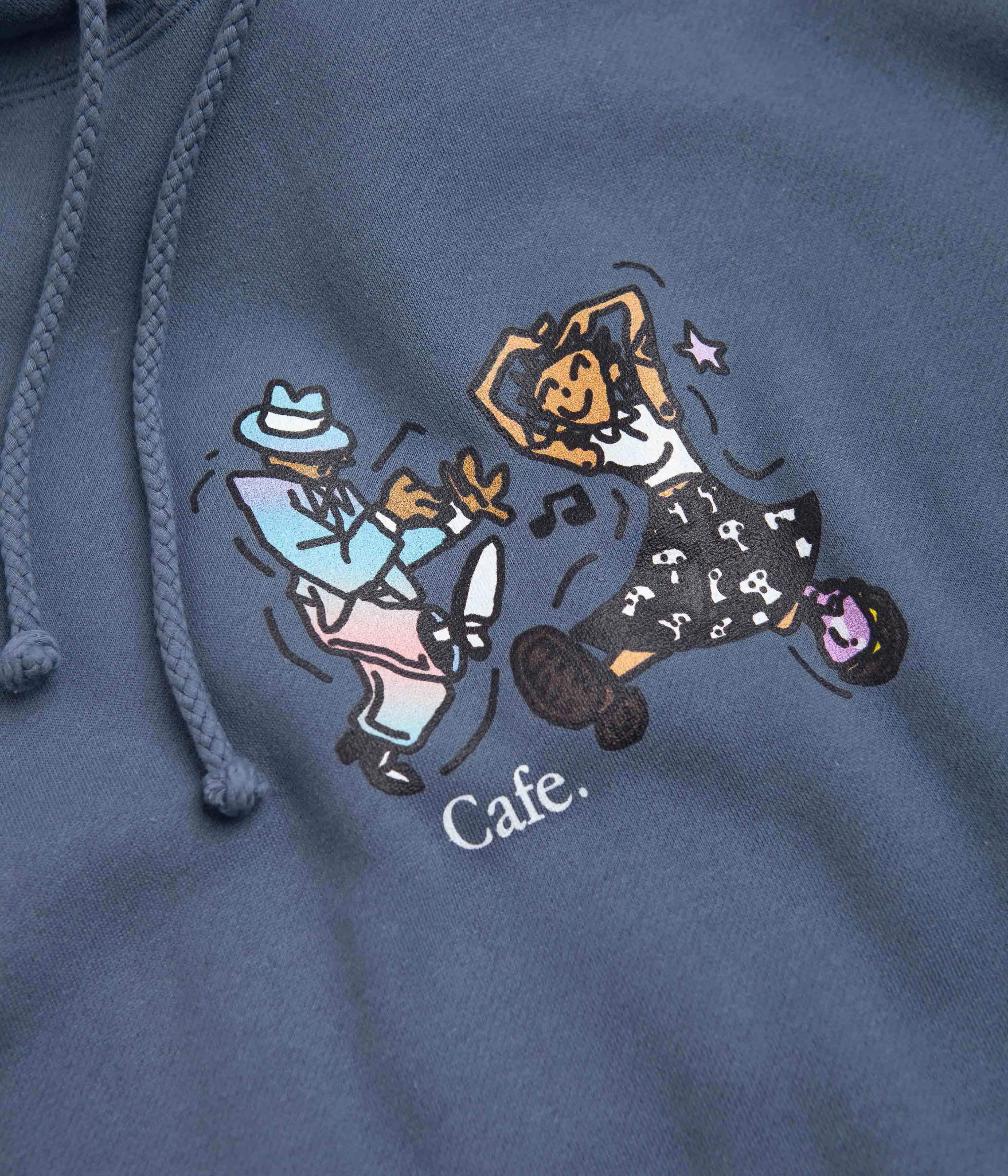 Skateboard Cafe Dancing Hoodie - Slate