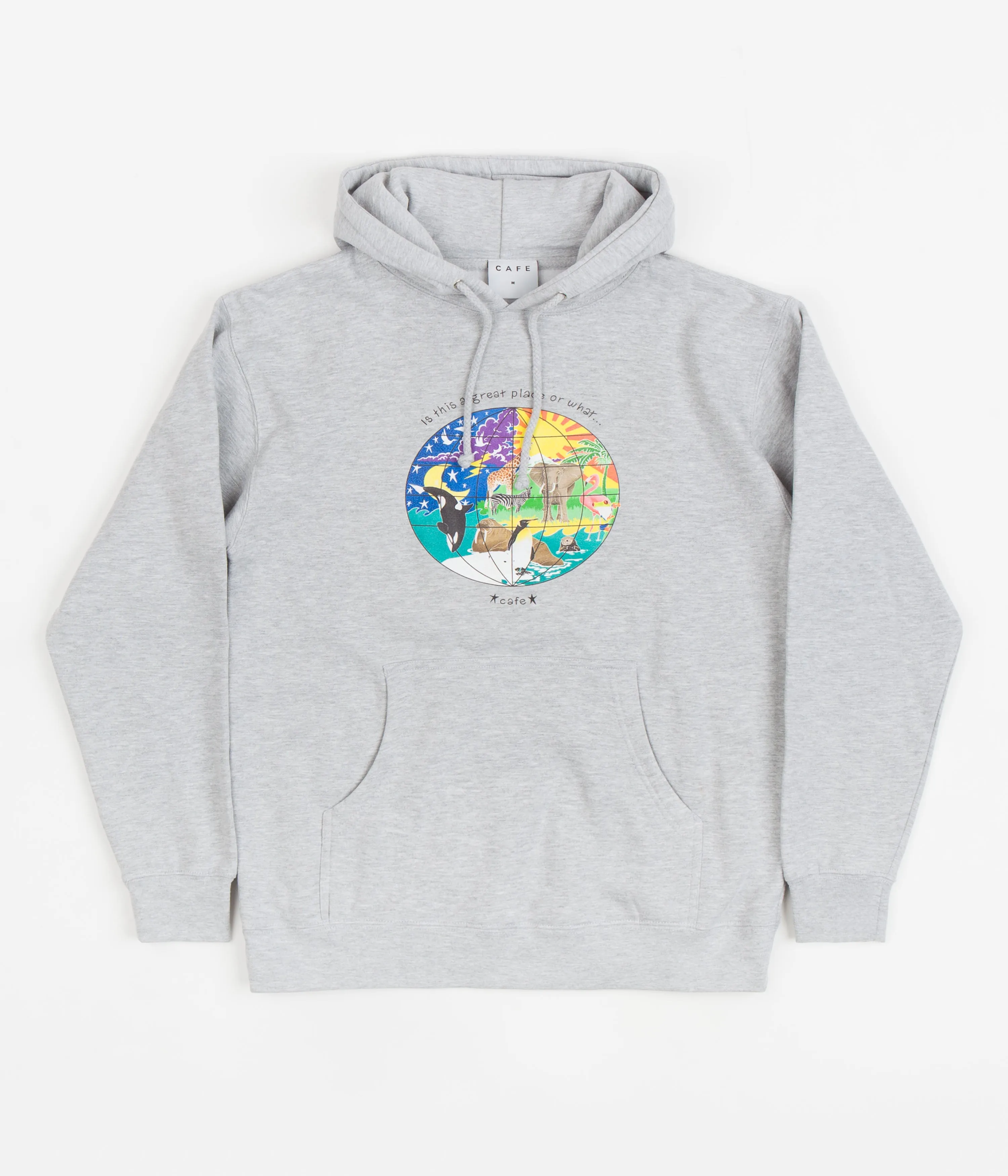 Skateboard Cafe Great Place Hoodie - Heather Grey