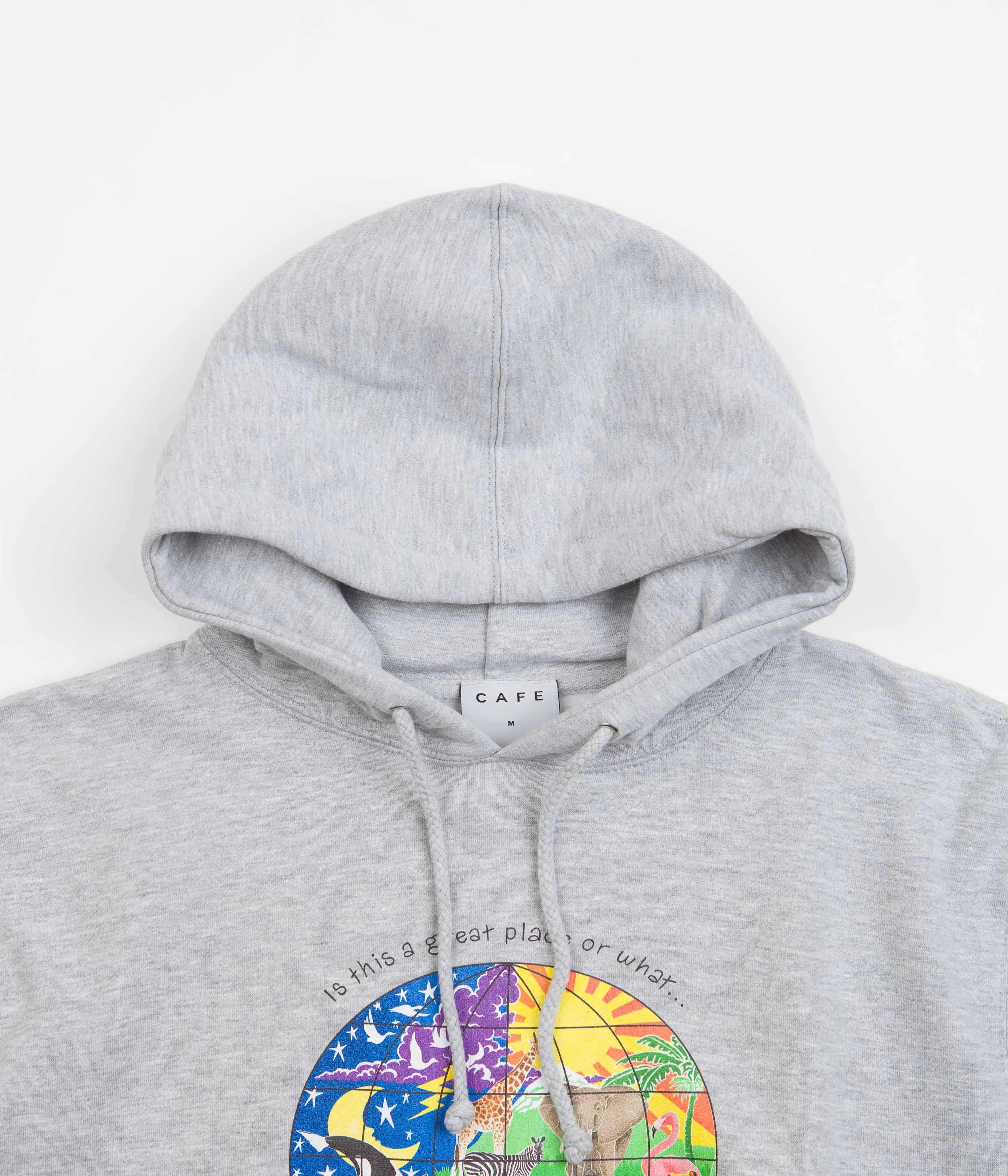 Skateboard Cafe Great Place Hoodie - Heather Grey