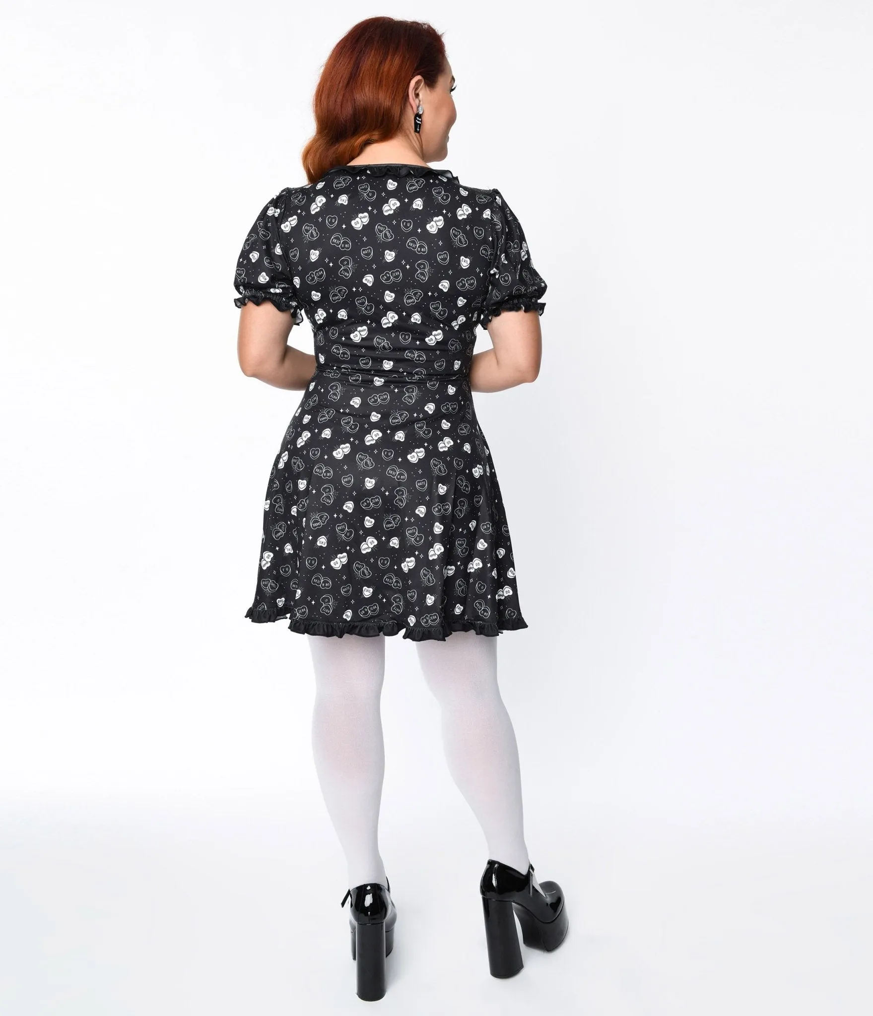 Sourpuss Black Rotten Hearts Betsy Dress