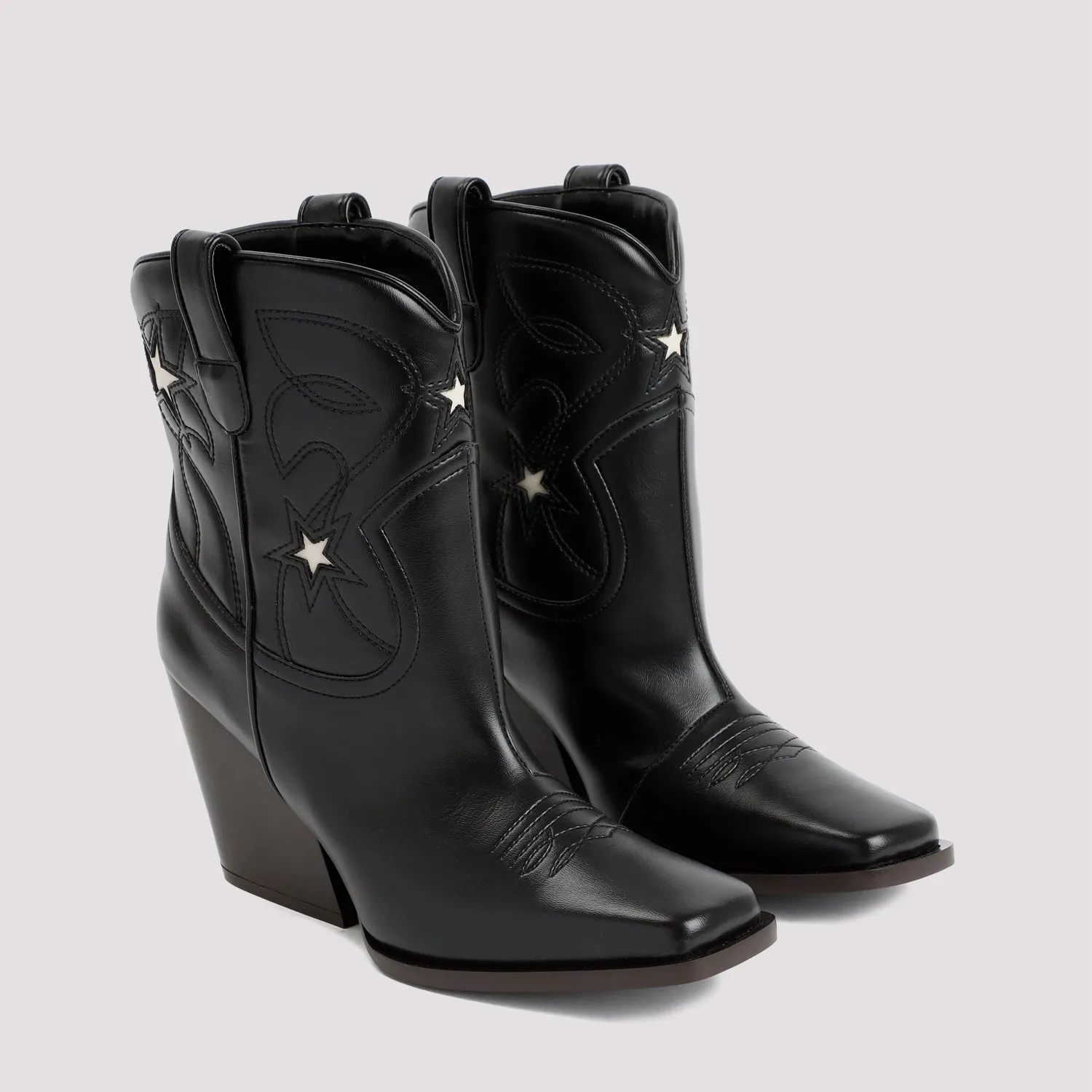 STELLA MCCARTNEY Stylish Black Cowboy Boots for Women - FW23 Collection