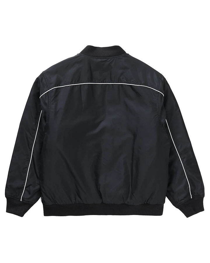 Supremely Contrast Script Varsity Jacket Black - William Jacket