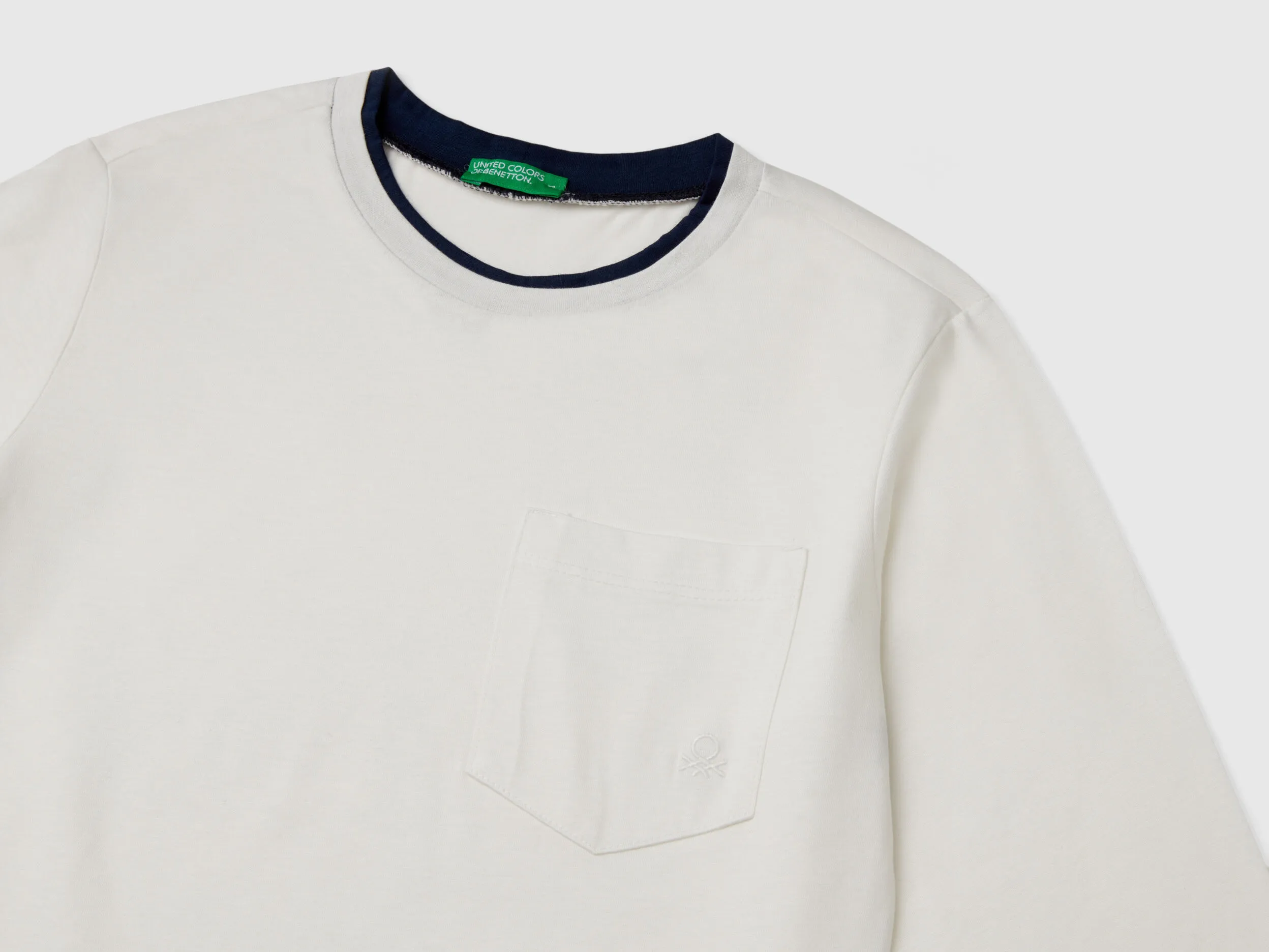 T-shirt in pure organic cotton - Creamy White | Benetton