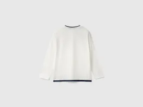 T-shirt in pure organic cotton - Creamy White | Benetton