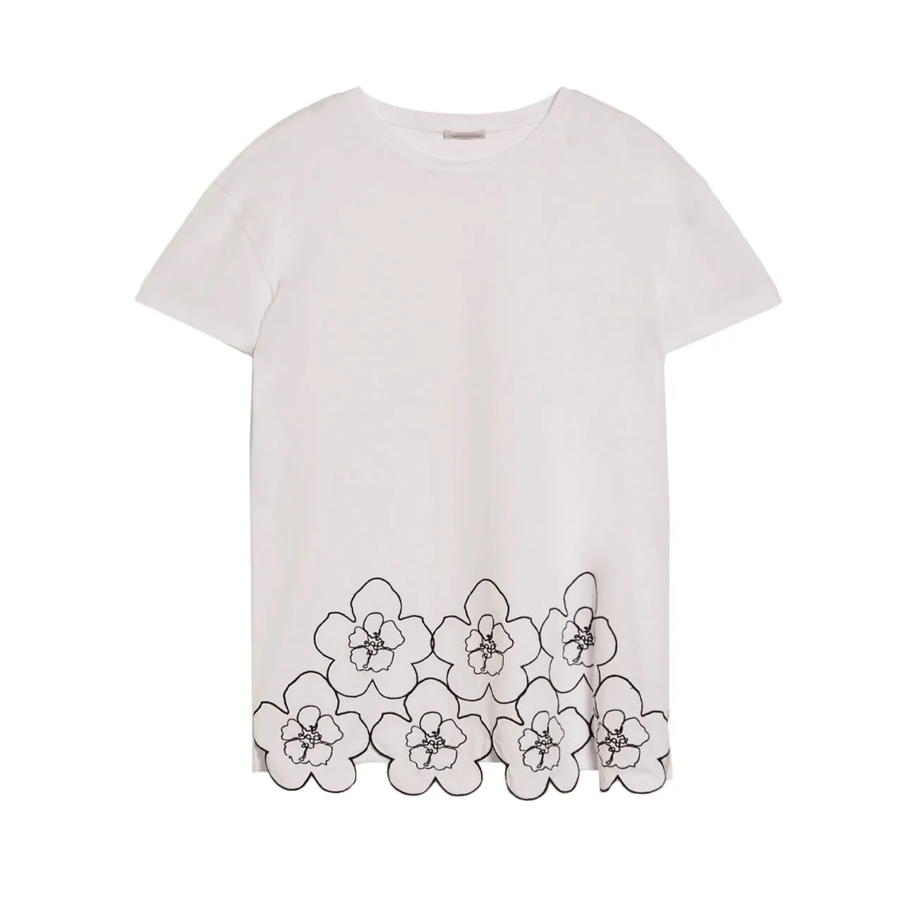 T-SHIRT SEDIA Donna Bianco Flower